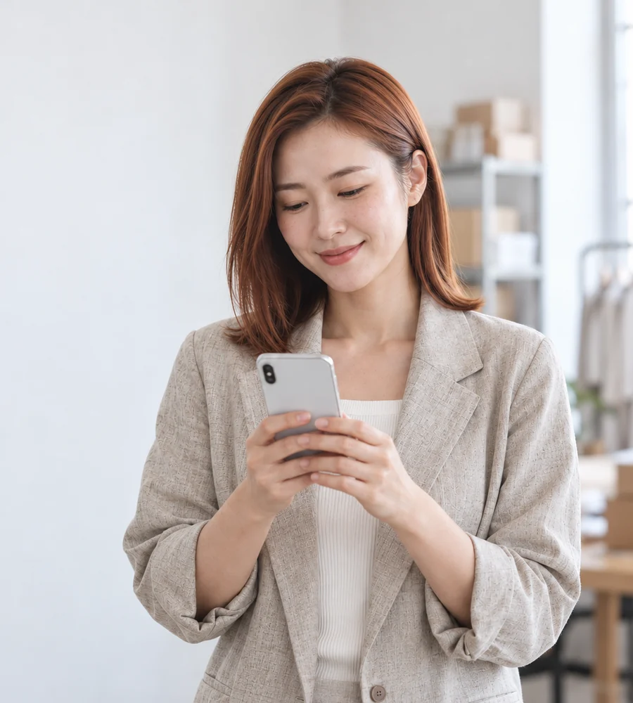 진해 개인돈 대출 상담을 휴대전화로 안내받는 고객